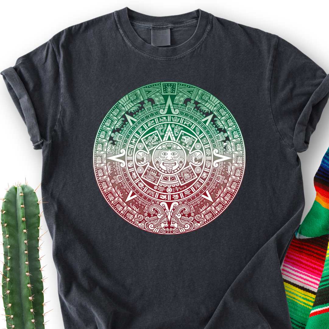 Aztec Calendar Tri-Color T-shirt