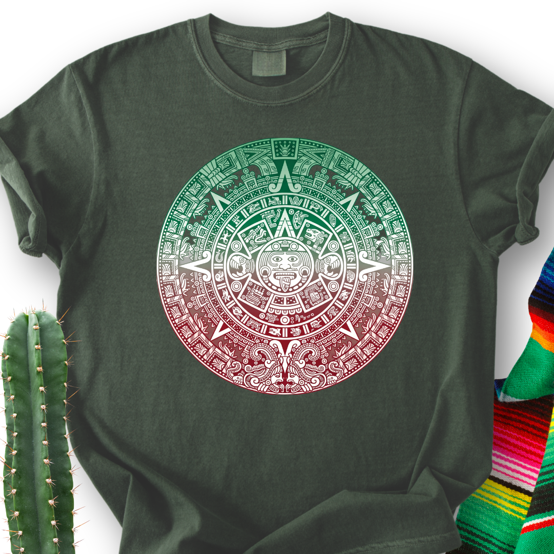 Aztec Calendar Tri-Color T-shirt
