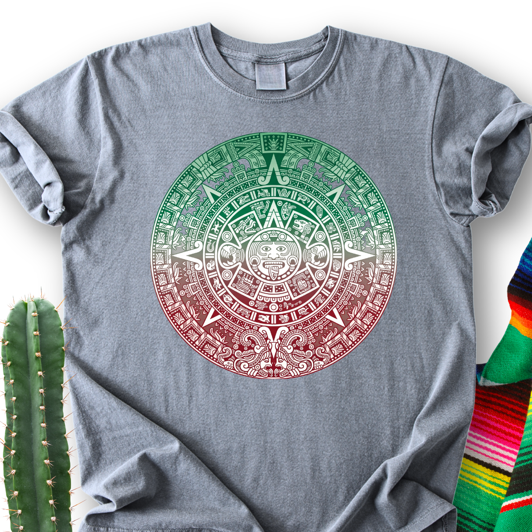 Aztec Calendar Tri-Color T-shirt